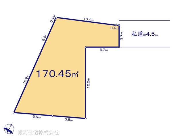 G00388693 埼玉県北本市東間８丁目 土地 1999万円【区画図】