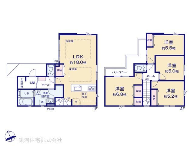 G00388699 東京都府中市分梅町５丁目 新築一戸建て 6799万円【間取図】