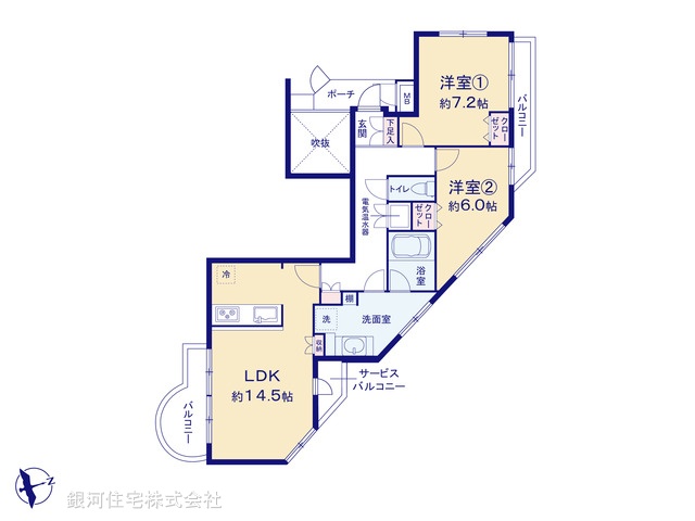 G00388704 神奈川県三浦郡葉山町一色 中古マンション 3999万円【間取図】