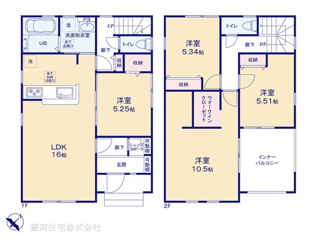 G00388731 埼玉県熊谷市万平町２丁目 新築一戸建て 3990万円【間取図】