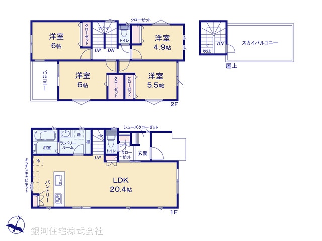 G00388754 埼玉県さいたま市西区大字佐知川 新築一戸建て 4550万円【間取図】