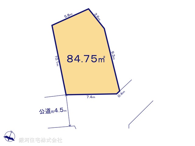 G00388761 東京都江戸川区上篠崎１丁目 土地 5250万円【区画図】