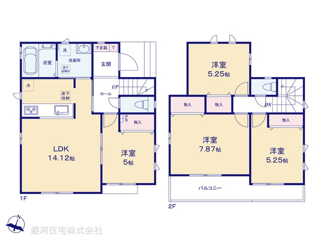 G00388775 埼玉県新座市石神４丁目 新築一戸建て 4190万円【間取図】