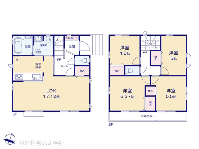 G00388777 埼玉県新座市石神４丁目 新築一戸建て 4290万円【間取図】