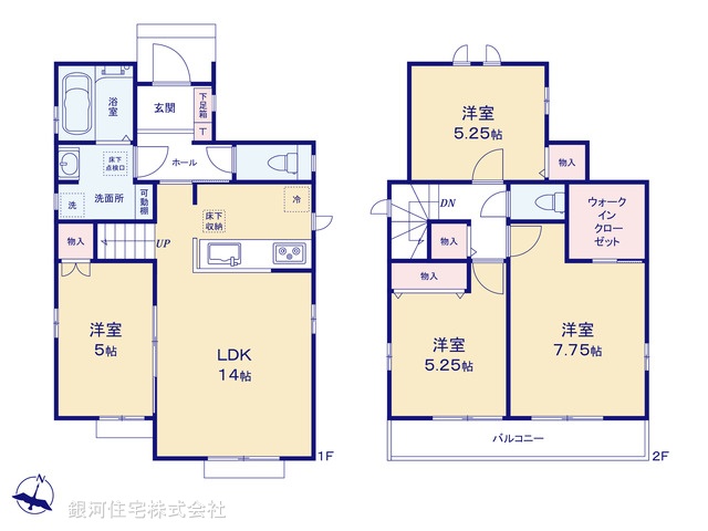 G00388781 埼玉県新座市石神４丁目 新築一戸建て 3890万円【間取図】