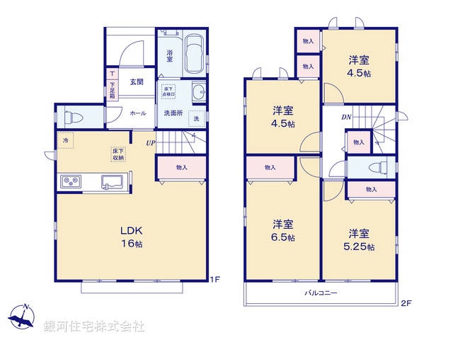 G00388782 埼玉県新座市石神４丁目 新築一戸建て 3890万円【間取図】