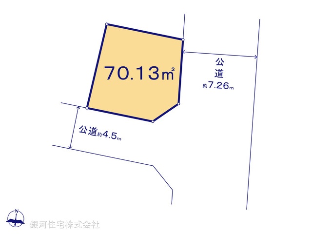 G00388807 神奈川県川崎市川崎区浅田２丁目 土地 4290万円【区画図】