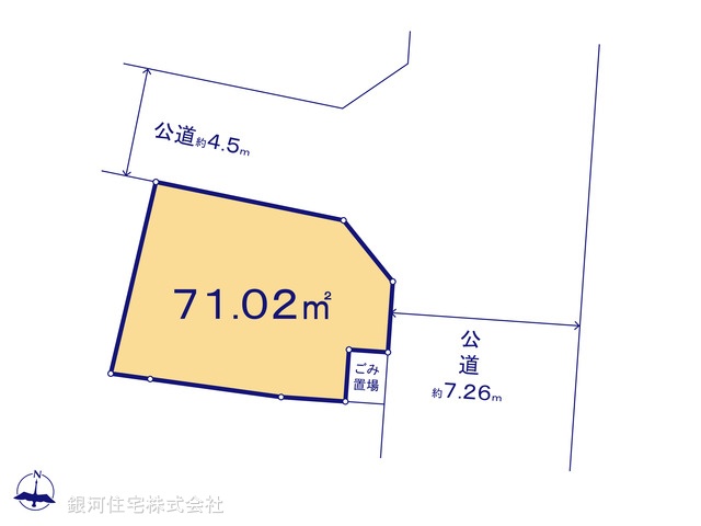 G00388811 神奈川県川崎市川崎区浅田２丁目 土地 3990万円【区画図】