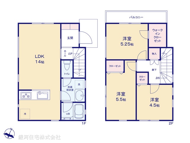 G00388847 神奈川県横浜市南区永田山王台 新築一戸建て 4380万円【間取図】