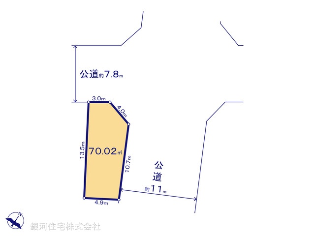 G00388851 神奈川県横浜市南区共進町２丁目 土地 4980万円【区画図】