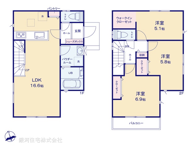 G00388865 神奈川県鎌倉市今泉２丁目 新築一戸建て 4290万円【間取図】