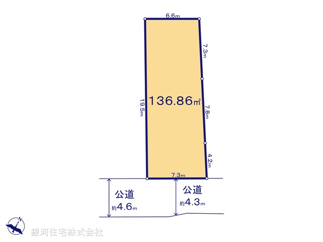 G00388879 神奈川県横須賀市長沢１丁目 土地 2480万円【区画図】