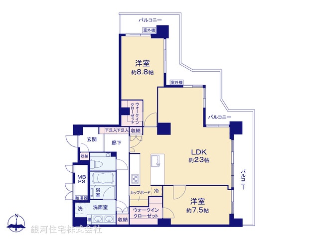 G00388892 東京都中野区中野４丁目 中古マンション 2億2800万円【間取図】