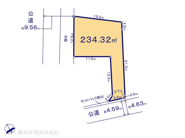G00388916 埼玉県北葛飾郡杉戸町倉松２丁目 土地 1600万円【区画図】