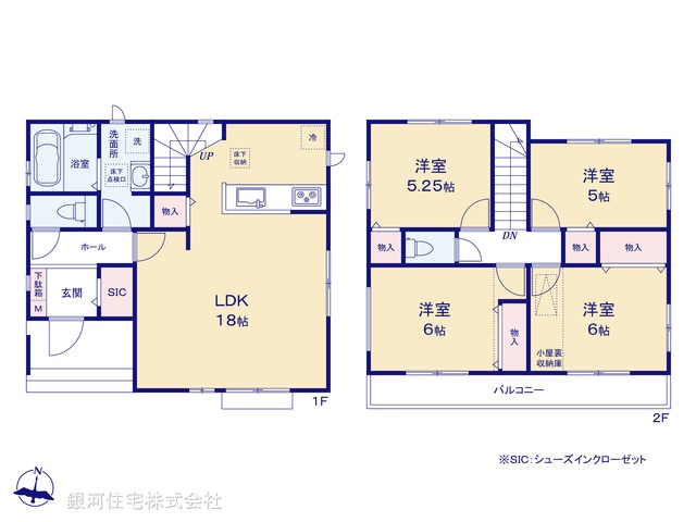 G00388927 埼玉県新座市石神２丁目 新築一戸建て 3990万円【間取図】
