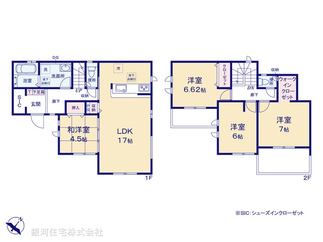 G00388935 千葉県流山市東初石１丁目 新築一戸建て 4790万円【間取図】