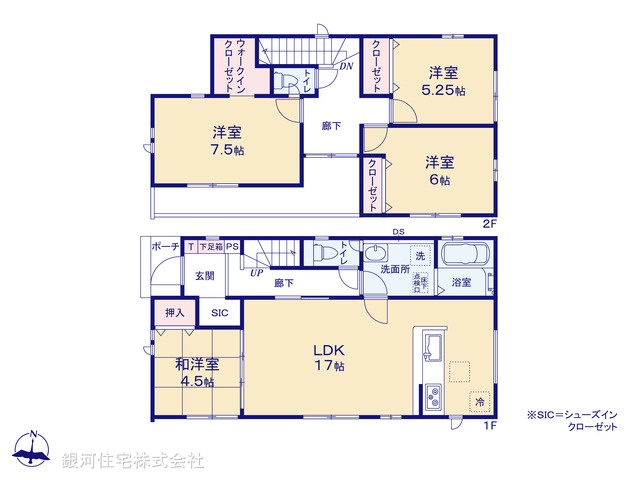 G00388937 千葉県八千代市高津 新築一戸建て 3590万円【間取図】