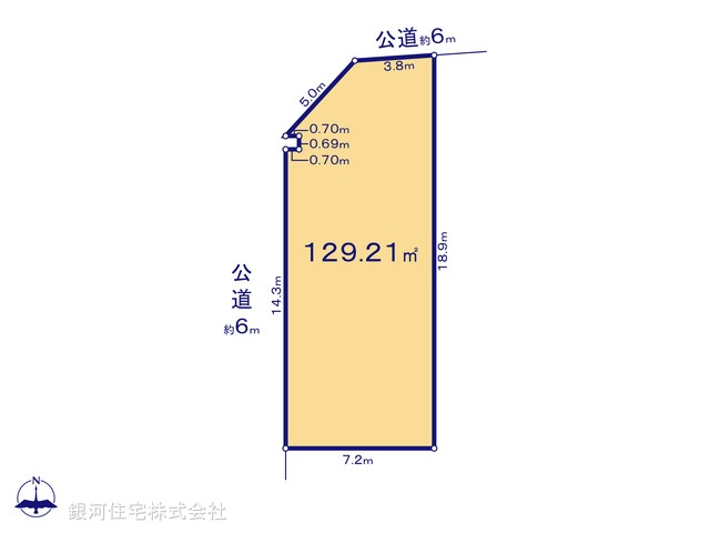 G00388939 千葉県八千代市高津 土地(建築条件付土地) 1890万円【区画図】