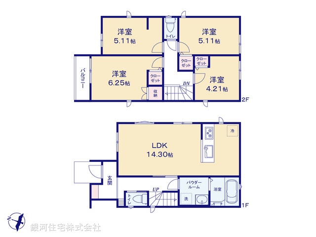 G00388963 埼玉県川口市北園町 新築一戸建て 3598万円【間取図】