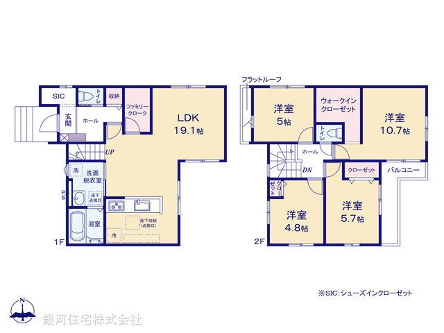 G00388976 東京都立川市砂川町６丁目 新築一戸建て 4999万円【間取図】