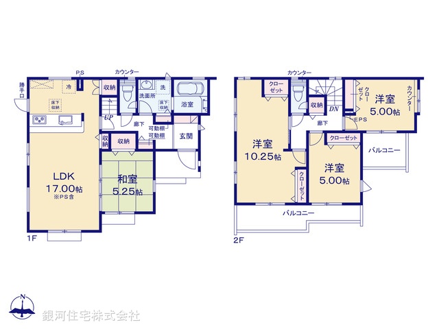 G00388979 埼玉県さいたま市桜区大字塚本 新築一戸建て 4598万円【間取図】