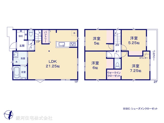 G00388984 神奈川県横須賀市湘南鷹取５丁目 新築一戸建て 4290万円【間取図】