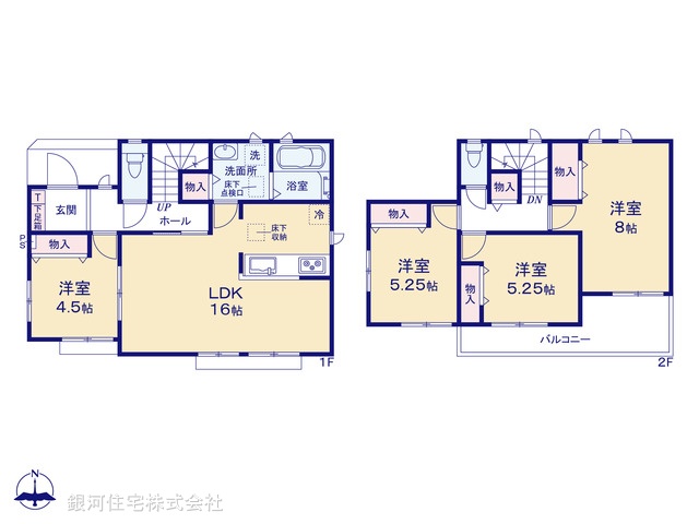 G00389012 千葉県船橋市大穴北８丁目 新築一戸建て 3390万円【間取図】