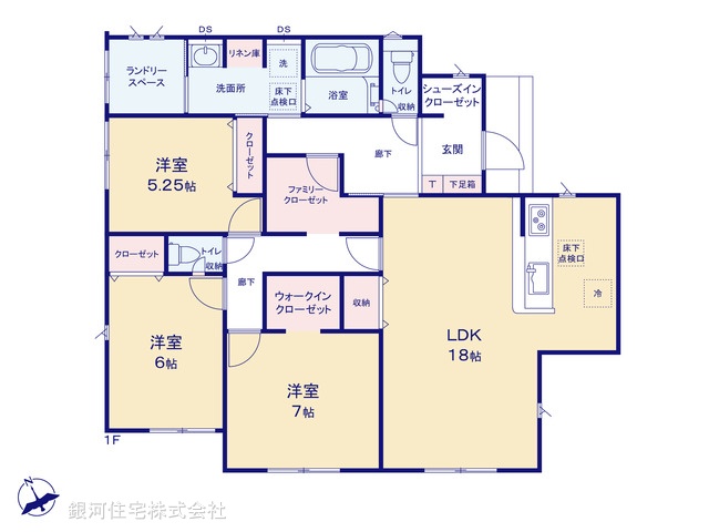 G00389031 埼玉県深谷市上柴町東２丁目 新築一戸建て 3490万円【間取図】