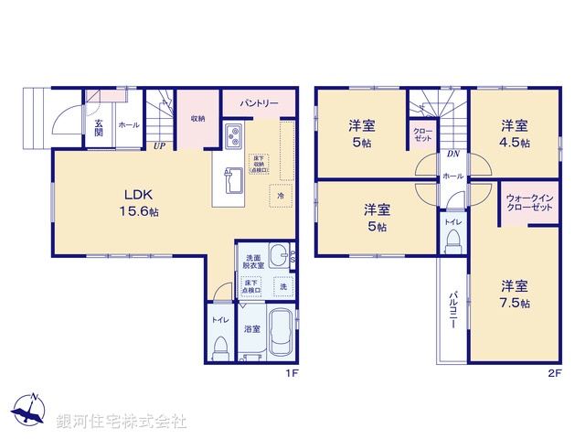 G00389035 東京都国分寺市高木町１丁目 新築一戸建て 5699万円【間取図】