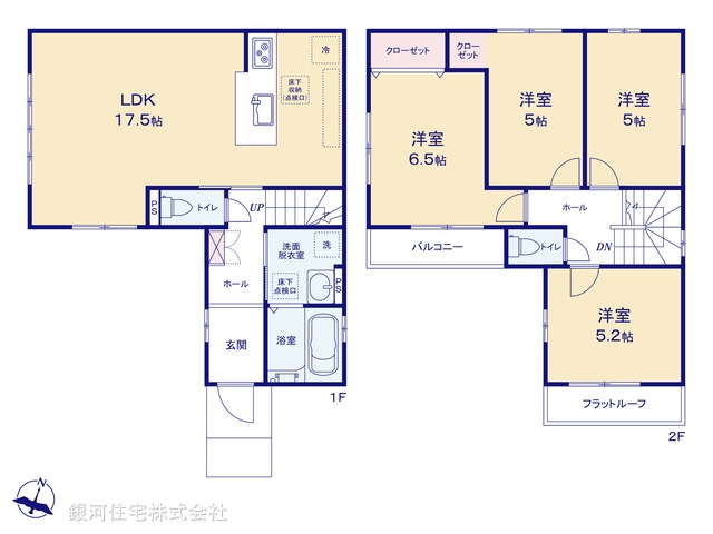 G00389036 東京都国分寺市高木町１丁目 新築一戸建て 5699万円【間取図】