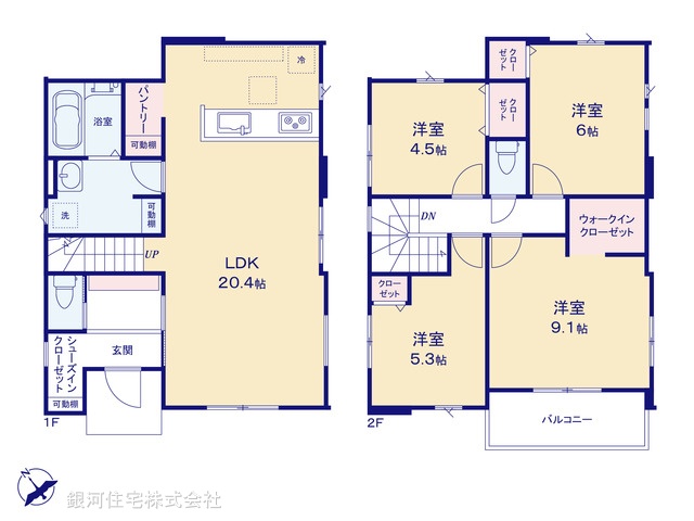 G00389063 埼玉県三郷市戸ヶ崎１丁目 新築一戸建て 4348万円【間取図】