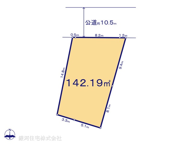 G00389083 神奈川県中郡大磯町国府本郷 土地 1850万円【区画図】