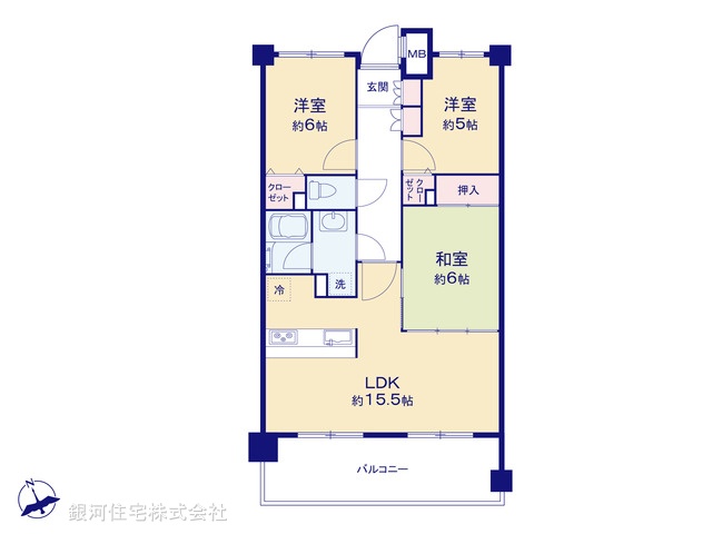 G00389090 神奈川県横浜市金沢区富岡東１丁目 中古マンション 2980万円【間取図】