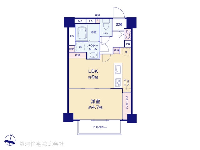 G00389100 東京都品川区荏原４丁目 中古マンション 3499万円【間取図】