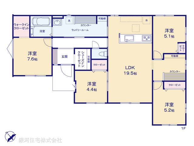 G00389104 埼玉県鴻巣市宮前 新築一戸建て 3799万円【間取図】