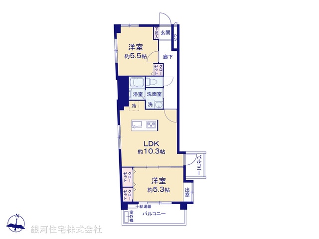 G00389120 東京都板橋区坂下１丁目 中古マンション 2980万円【間取図】