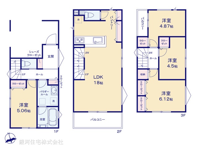 G00389150 神奈川県横浜市保土ヶ谷区川島町 新築一戸建て 4680万円【間取図】