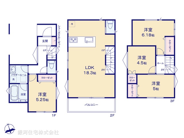 G00389151 神奈川県横浜市保土ヶ谷区川島町 新築一戸建て 4480万円【間取図】