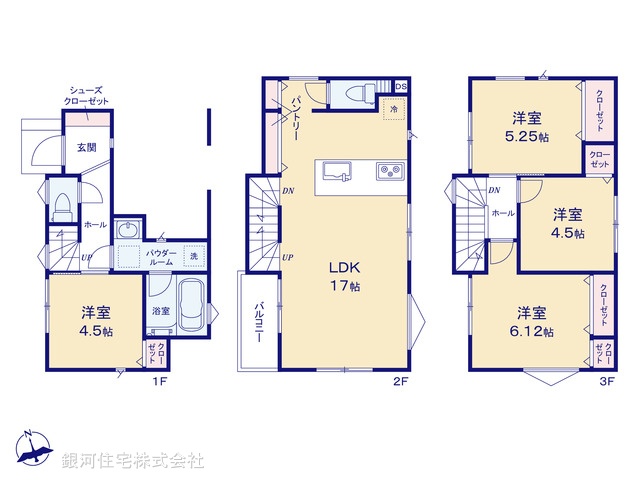 G00389152 神奈川県横浜市保土ヶ谷区川島町 新築一戸建て 4580万円【間取図】