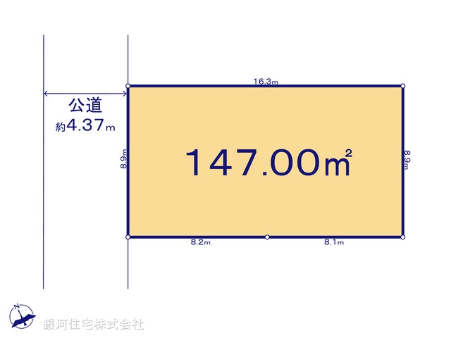 G00389155 東京都武蔵野市吉祥寺北町３丁目 土地 1億490万円【区画図】