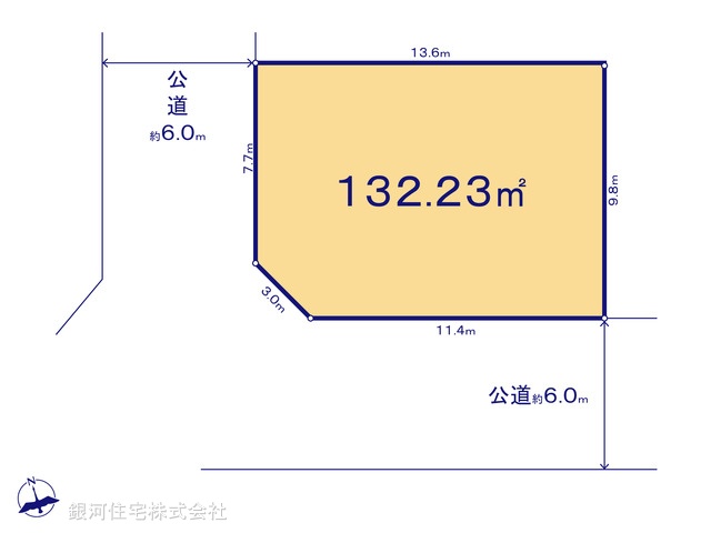 G00389159 東京都稲城市東長沼 土地 7530万円【区画図】