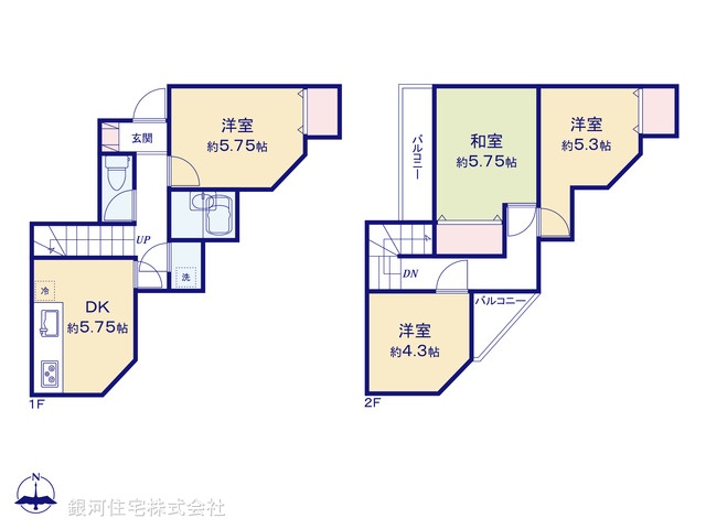 G00389176 神奈川県横浜市磯子区広地町 中古一戸建て 2480万円【間取図】