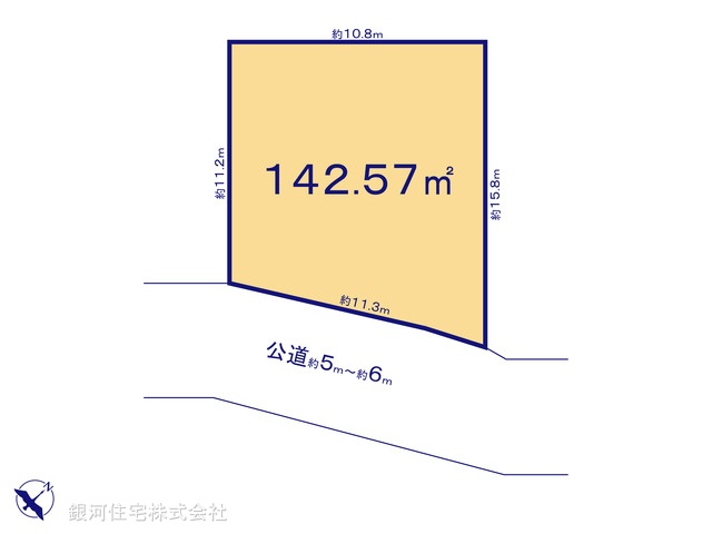 G00389188 千葉県野田市桜台 土地 1490万円【区画図】
