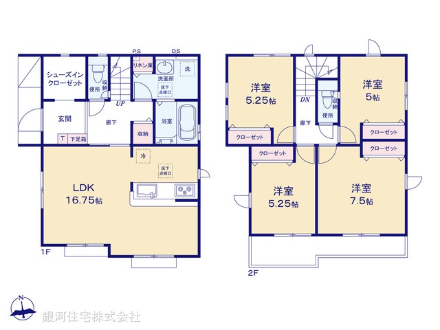 G00389194 埼玉県さいたま市桜区大字宿 新築一戸建て 3380万円【間取図】