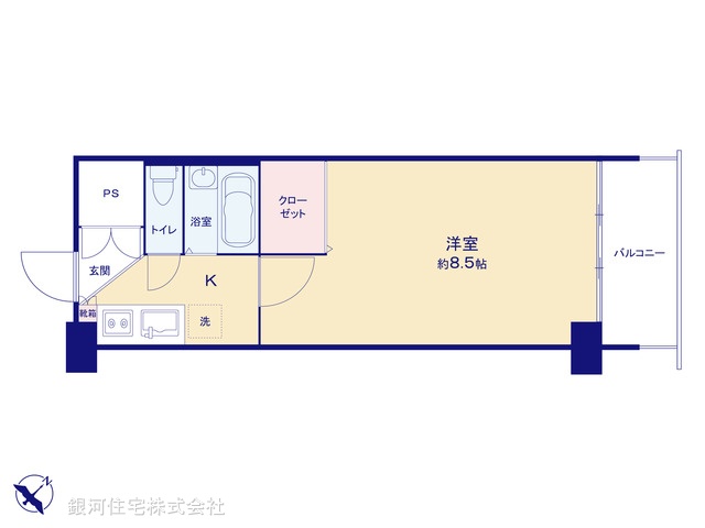 G00389201 東京都中央区佃２丁目 中古マンション 2280万円【間取図】