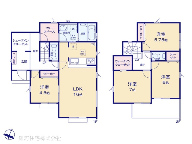 G00389236 埼玉県富士見市大字上南畑 新築一戸建て 3880万円【間取図】