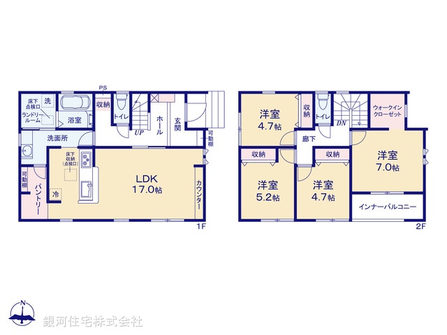 G00389293 埼玉県熊谷市中恩田 新築一戸建て 2690万円【間取図】
