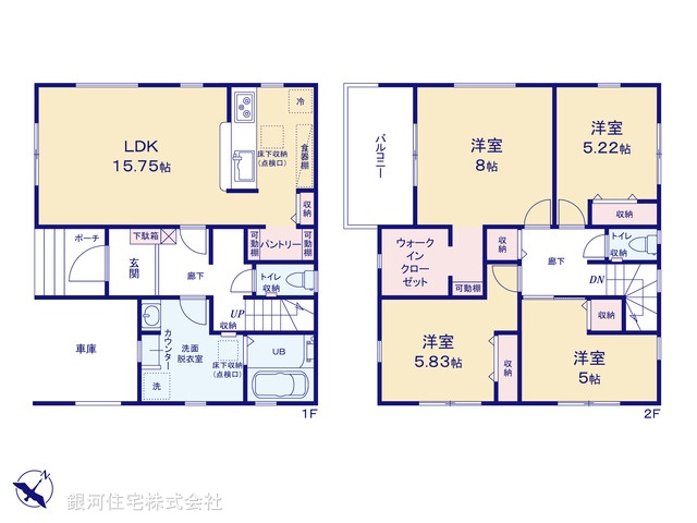G00389299 埼玉県さいたま市岩槻区東岩槻６丁目 新築一戸建て 3680万円【間取図】