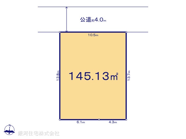 G00389307 神奈川県中郡大磯町国府本郷 土地(建築条件付土地) 2180万円【区画図】