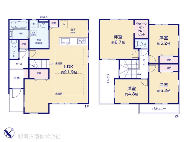 G00389311 埼玉県越谷市千間台東２丁目 新築一戸建て 4799万円【間取図】